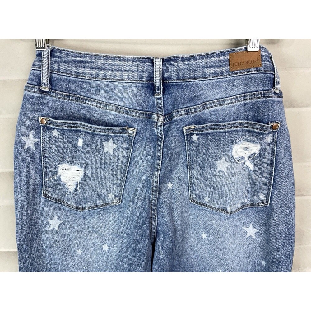 Judy Blue Women 30 Jeans Star Crossed Boyfriend Fit JB88553 Distressed Stretch - Picture 14 of 15